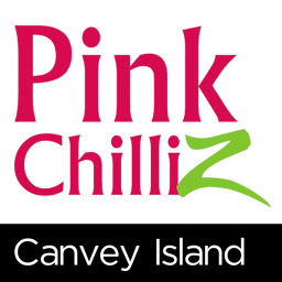 Pink Chilliz Canvey Island logo.